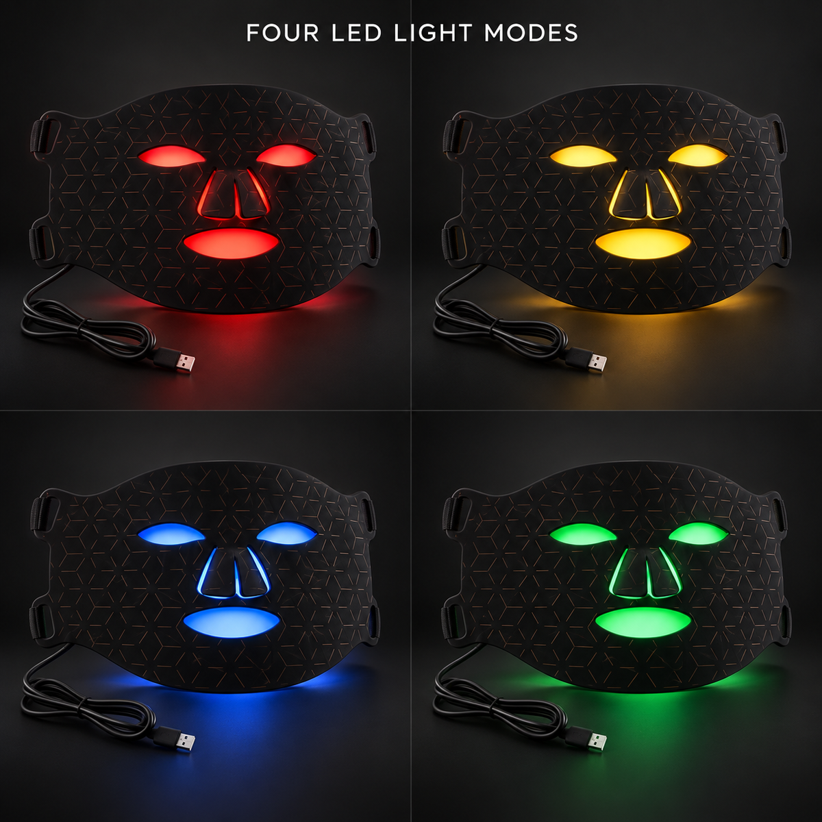 Food grade silicone beauty mask with LED photons home use beauty equipment 7 colors led face mask